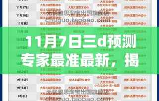 揭秘三D预测专家最新精准预测,11月7日三大预测焦点揭秘未来趋势