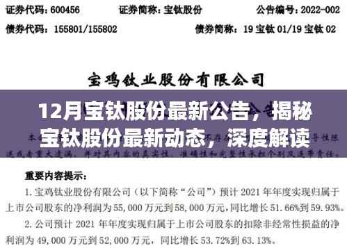 宝钛股份最新动态揭秘,深度解读十二月公告,洞悉未来发展潜力
