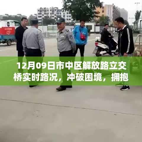 市中区解放路立交桥下的励志故事,见证变化与成就之路的实时路况纪实。