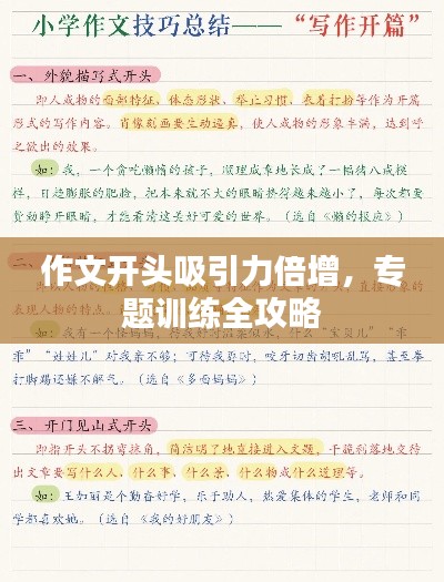 作文开头吸引力倍增,专题训练全攻略