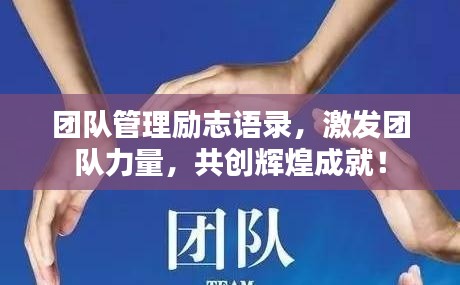 团队管理励志语录,激发团队力量,共创辉煌成就!