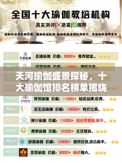 天河瑜伽盛景探秘,十大瑜伽馆排名榜单揭晓!