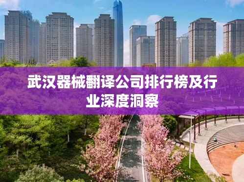 武汉器械翻译公司排行榜及行业深度洞察